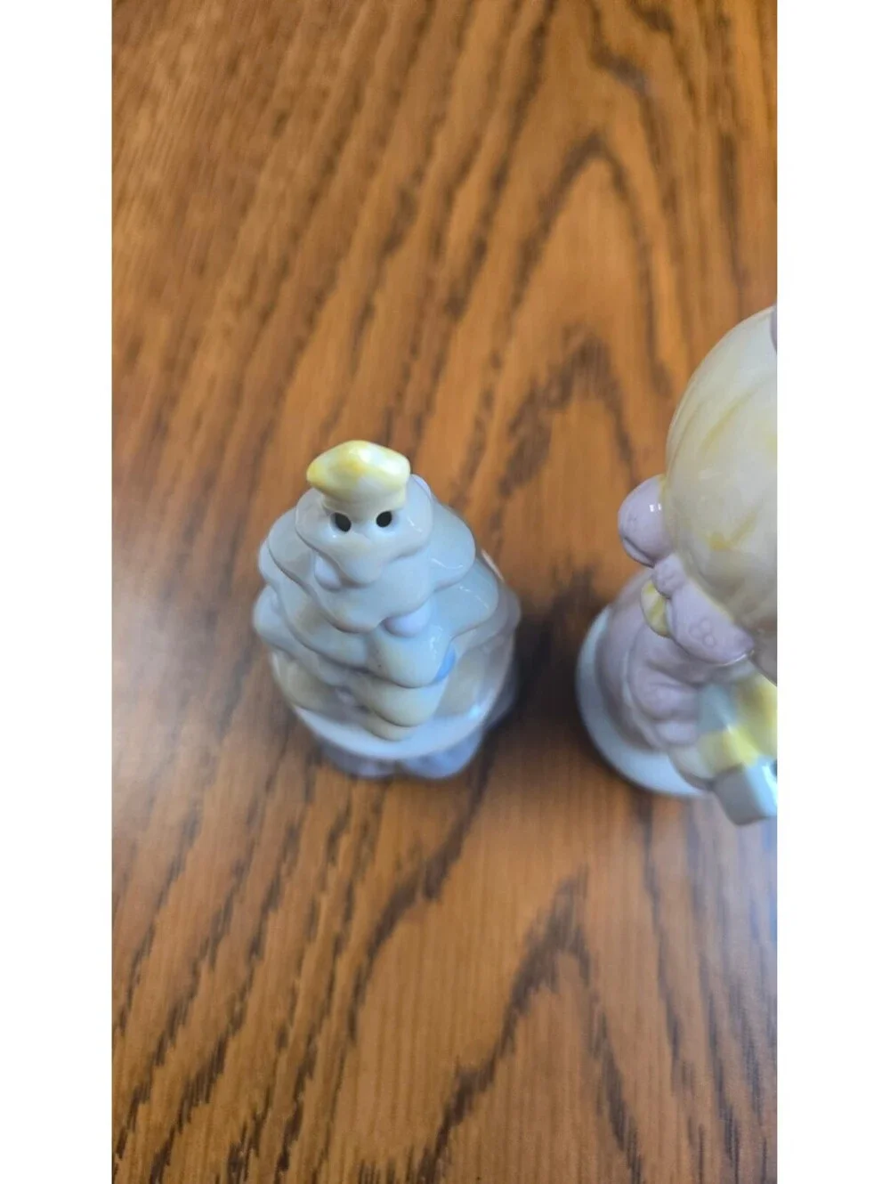 Precious Moments Porcelain Christmas Salt and Pepper Shakers